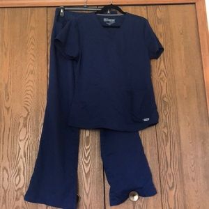 greys anatomy scrub top/bottom set